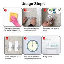 Strong No-Nail Adhesive, Powerful Bonding Agent Suitable For Wall, Metal, Mirror, Tile, Baseboard, Bathroom Shelf And Various Materials - Waterproof, Multi-Purpose, No Drilling Required Household Glue, No Drilling Required - 2CJ-345 - View 11