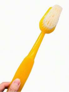 1pc Soft Bath Brush, Oversized Toothbrush Shaped Body Scrubber, Soft Bristle Back Scrubbing Brush, Gentle Exfoliation, Exquisite Bathroom Decor, Fun Home Cleaning Brush - Multicolor - View 8