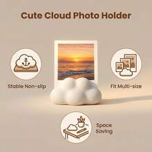 6pcs Cloud Photo Clips Compatible With Multiple Sizes, Portable Instant Photo Holder, Desk Desktop Small Decoration - Clouds - View 4