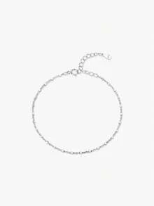 MODIAN 925 Sterling Silver Fashion Simple Geometric Beads Link Chain Charm Bracelets For Women Daily Office Fine Jewelry - Silver - View 1