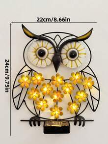1 Peça Luz de Atmosfera Pendurada com LED em Formato de Animal de Arte de Ferro Alimentada por Energia Solar para Jardim, Varanda, Pátio, Decoração de Cena de Festa de Feriado, Luz Noturna Prática, Presente para Mãe, Avó, Aniversário de Mulheres ou Entusiastas de Jardinagem - Multicolorido - Visão 7