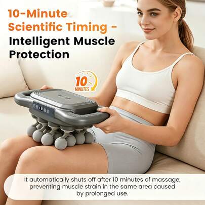 Vielspu 16 Head Massage Gun Set, Deep Tissue Impact Massager, 2600mAh Electric Massage Tool, Including 9 Modes And Intensity Adjustment, Dark Gray