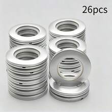 26pcs Set Quiet Roman Rod Curtain Rings, Round Curtain Rings, Smooth Sliding Quiet, Durable And Practical, Suitable For Curtains, Shower Curtains And Door Curtains - Multicolor - View 2