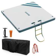 Inflatable Floating Dock,Thicken Air Dock Floating Platform,Non-Slip Air Dock Platform With Portable Carrying Bag & Detachable Ladder,Floating Platform Island Raft For Pool Beach Ocean - 1.8*1.5m - View 10
