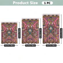 1PC/2pcs Outdoor Window Shade Including Hooks; Featuring A Vibrant Pink Bohemian Paisley Print; Machine Washable; Ideal For Gazebos, Patios And Gardens - Printing - View 9