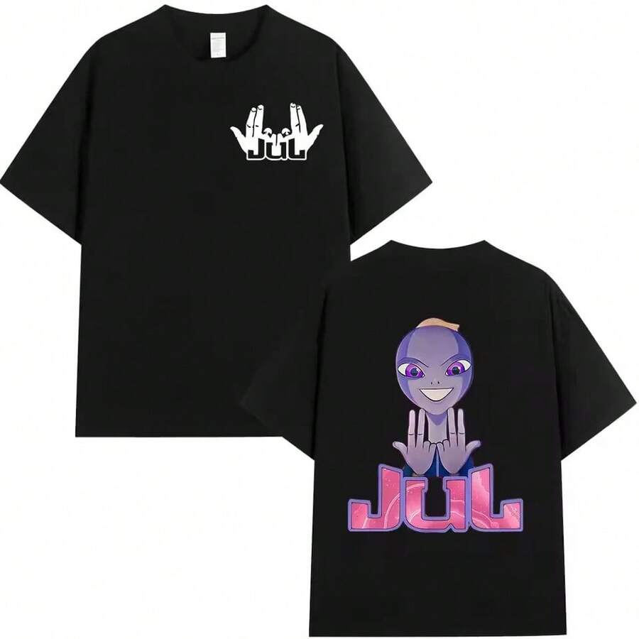 Rapper Jul Nothing 100 Cotton T Shirt Men Women Clothing Fashion Hip Hop T-Shirt Short Sleeve T-Shirts - Black-96004 - View 1