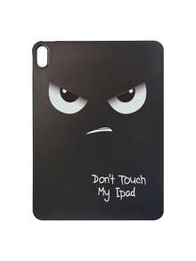 1pc Angry Tsundere Expression With "Don't Touch My " Funny Letter Slogan Print Tablet Case, Matte Black Anti-Drop Tablet Protective Cover, Quirky Personalized Tablet Accessory, Suitable For Daily Use And Gift-Giving All Year Round, Back To School, Birthday, Christmas Gift Choice, Fashionable Tablet Protective Sleeve For Home And Study - Multicolor - View 22