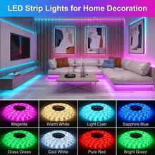 GHUSTAR RGB Decorative Ambiance Light Strip, Available In Various Lengths, Featuring Remote Or App Control And A Timer Function - Ideal For Holiday And Party Lighting And More - RGB - View 7