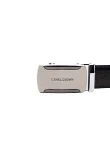 CAMEL CROWN Men's Automatic Buckle Belt, Simple And Versatile Trouser Belt - Black - View 3