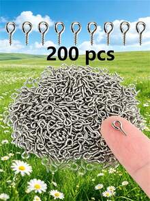 Stainless Steel Eye-Shaped Screw Pins, 100/2000pcs Multi-Color Assorted Pack, Screw Eye Keychain Rings, Suitable For DIY Jewelry Making Accessories - Eye Needle - View 15