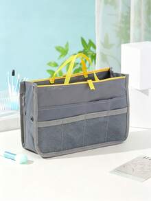 Multi-Pocket Large Capacity Tote Bag, Upgraded Waterproof Nylon Travel Storage Bag, Perfect For Storing Documents, Textbooks, Suitable For Back To School Or Travel - Multicolor - View 10