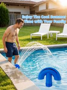 Universal Pool Fountain Aeration Nozzle 3/4" Male Thread | Durable ABS Material | Adjustable Waterfall Fountain Outlet | Tool-Free Quick Installation | Suitable For Above-Ground/In-Ground Pools, Ponds, Backyard Garden Fountain Landscapes - A - View 2