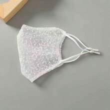 1pc Women's Embroidered Mesh Decorative Face Mask, Breathable Lace Washable Face Mask, Shaping Face Mask, Breathable, Washable, Lightweight, Provides Sun Protection, Suitable For Various Outfits - Multicolor - View 7