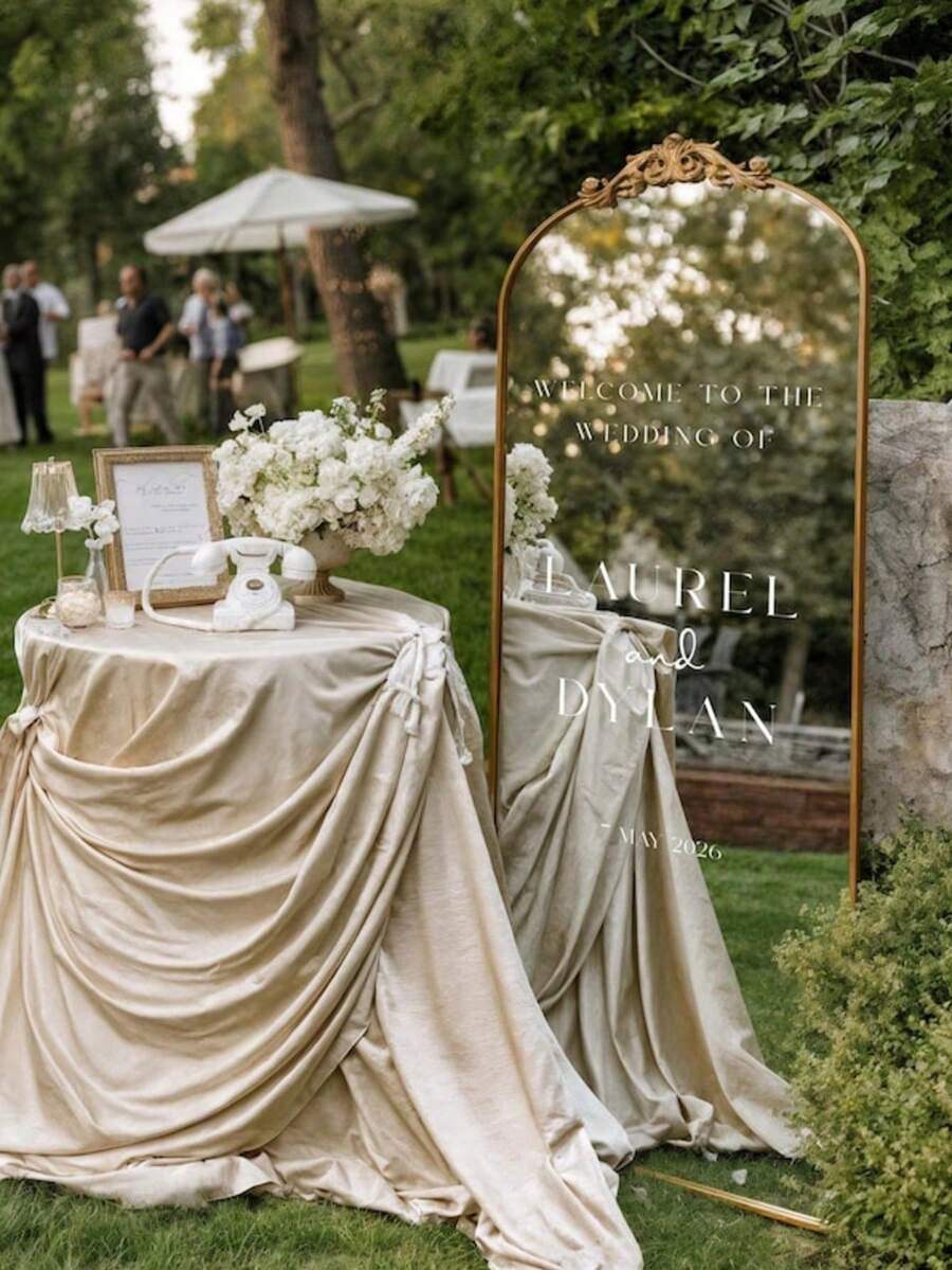 Custom Mirror Sticker Wedding Seating Chart Sticker - Wedding Decoration DIY Wedding Sticker - Seating Chart Mirror Sticker Welcome To Wedding Mirror Sticker