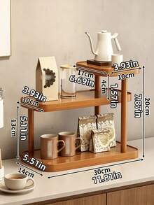 1 PC 2-Tier/3-Tier Desktop Makeup Organizer, Multi-Functional Storage Rack For Lipsticks, Cosmetics, Perfumes, Jewelry And Handicrafts - Suitable For Home, Bedroom, Kitchen Or Living Room Decor. Luxury Vanity, Perfume & Jewelry Storage Rack With Natural Texture, Fashionable Home Decor Item, Ideal Gift For Valentine's Day And Christmas, Suitable For Bedroom, Bathroom And Entryway - Multicolor - View 13