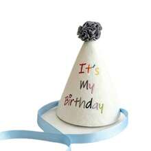 Pom Pom Birthday Hat, Cute Photo Prop Party Hat For Birthday, Shower, Anniversary & Party Decorations ﻿ - View 5