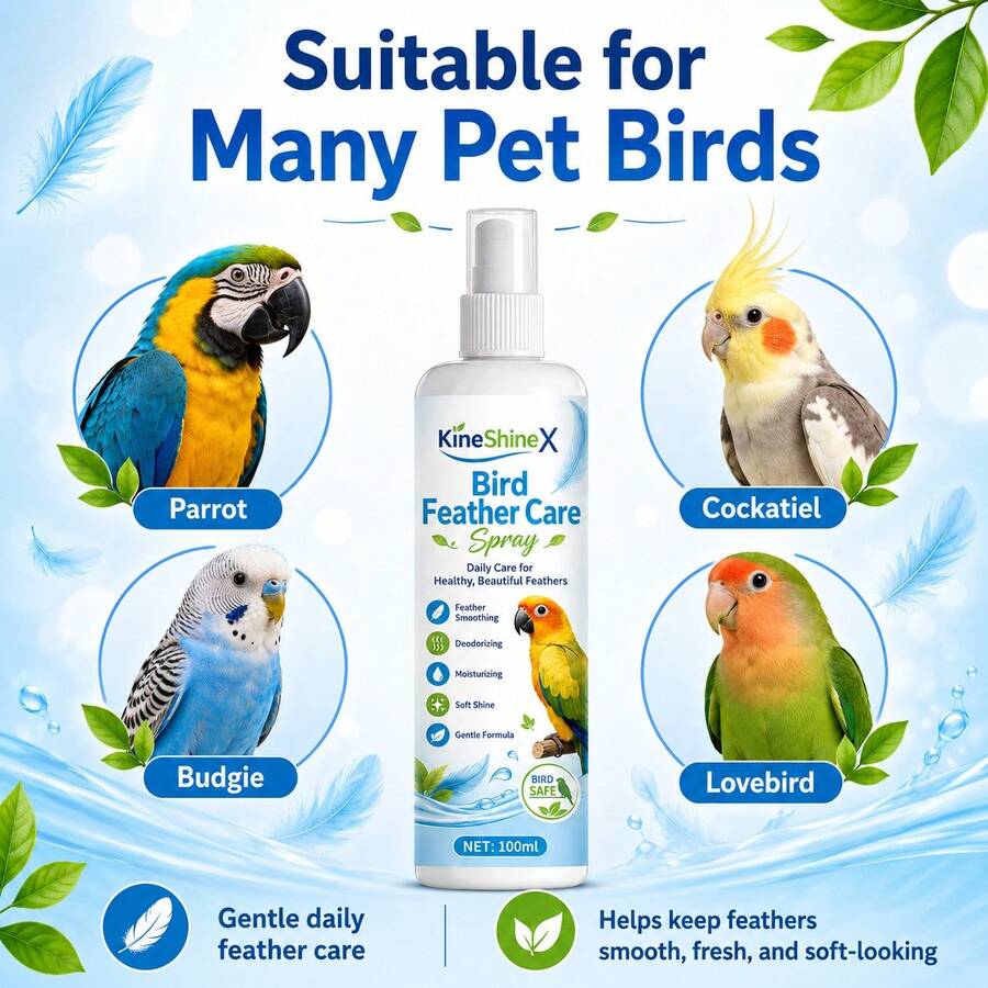 Bird Feather Care Spray, Moisturizing, Softening, Glossing Feathers, Suitable For Parrots, Budgies, Cockatiels And Other Pet Birds. - Feather Grooming Tool - View 1