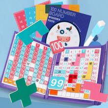 1 To 100 Number Puzzle, Suitable As Children's Gift - Magnetic Books-hundred-digit Board - View 4