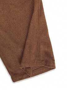 Celana Panjang Korduroi Pria, Warna Polos, Jatuh, Celana Kaki Lebar Kasual, Potongan Longgar, Cocok Untuk Berpergian dan Berlari, Musim Gugur/Dingin - Coklat - View 6