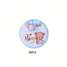 Set, Gender Reveal Button Badges Team Button Bear Themed Party Supplies Pink And Blue Team Pins For Guests Parent-To-Be Celebration Souvenirs Voting Brooch Decoration - Style 1 - View 18