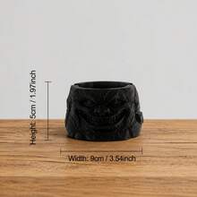 1pc Personalized Ghost Face Ashtray, Unique Carved Design, High-Quality Plastic Material, Tea Room Display, Study Decoration, Living Room Use, For Smokers, Home Decor Enthusiasts, New Year, Father's Day, Friends Gathering Gift, Creative Ornament - A - View 2