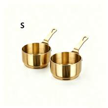 6pcs Stainless Steel Sauce Cups With Handle, Durable Multi-Functional Tableware. Suitable For Dipping Sauces, Gravies, And Baking Ingredients. Enhances Dining Elegance; A Great Practical Gift For Home Cooking Enthusiasts. 1pc/2pcs - Gold - View 13