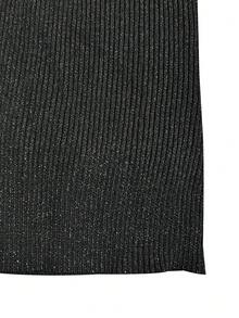 Chaleco de punto sin mangas con cuello redondo y lentejuelas, estilo casual y sexy para mujer, nueva moda elegante 2026 - Negro - Ver 10