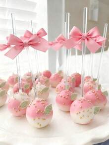 30/20/10pcs Acrylic Lollipop Sticks (6 Inch), Cake Sticks, Candy Sticks, Transparent Stirring Rods, Cupcake Decorations, Chocolate Cookie Dessert, Party Decor (Not Straws), Reusable, Suitable For DIY Crafts, Weddings, Birthdays, Graduations, Baking Tools - Multicolor - View 2
