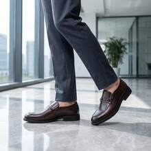 ZCZ New Men British Style Fashion Formal Leather Shoes - Brown - View 6
