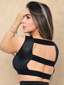 Women Sports Tees & Tanks - Negro - Ver 2