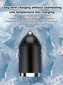 1pc 2-In-1 Hidden Car Phone Charger 12A Super Fast Charging Cigarette Lighter Adapter, Compatible With Phone/Tablet/Laptop/Camera/Dash Cam And More Devices, Car Charging Accessory - 1PCS[均碼] - 查看 9