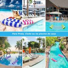 Boia Piscina Rede Cama Flutuante Reclinável Inflável - Laranja - Visão 4