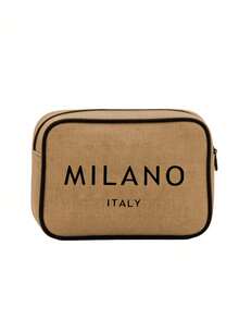 女款「MILANO」藝術字母圖案沙灘托特包套組，時尚可折疊沙灘包，適合游泳與海邊旅行，亦可作為女款單肩包、超市購物袋或多功能收納袋，芭蕾風通勤手提包，適合送給女性、母親、老師、朋友、伴娘、學生，開學季禮物 - 彩色 - 查看 14