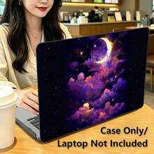1pc Protective Case, Moon And Cloud UV Printed Pattern, Laptop Protective Cover, Minimalist Lightweight Durable Protective Case Compatible With Macbook Air Pro 13.3 13.6 14.2 15.3 16.2 Inch, Suitable For 13 Inch Neo Laptop Protective Case A3404 Model - View 3