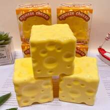 Giant Butter Stick Slow Rebound Cheese Squeeze Toy, Super Soft Stress Relief Squeeze Toy - Multicolor - View 5