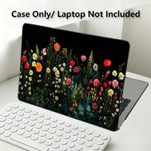 1pc Protective Case, Black Plant UV Printed Pattern, Laptop Protective Cover, Minimalist Lightweight Durable Protective Case Suitable For MacBook Air Pro 13.3 13.6 14.2 15.3 16.2 Inch, Suitable For 13 Inch Neo Laptop Protective Case A3404 Model - View 6