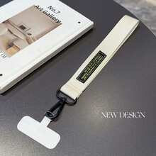 1 Stück minimalistischer einfarbiger kurzer Handy-Lanyard-Anhänger, langanhaltend Nylonmaterial, breiter Stoffriemen, bequemer Handgelenkriemen, geeignet für Handyhülle-Lanyard, Schlüsselanhänger-Lanyard, Taschen-Lanyard, Wasserflaschen-Lanyard, universeller Handgelenkriemen - Kurzes, breites Lanyard + farblich passende Karten - Übersicht 16
