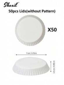 shoxil 50pcs 7cm Universal Paper Beverage Cup Lids, Arabic Style Printed, Suitable For Various Hot And Cold Cups, Compatible With Paper And Glass Cups, Ideal For Coffee Shops, Restaurants And Hotels - Multicolor - View 13