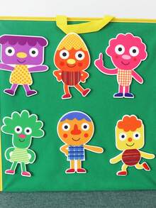 hoojojo 12pcs SSS Character Felt Story Set, Interactive Educational Toy, Role Play Props, Classroom Games, Reusable Felt Board Accessories, Suitable For Classroom And Home Learning, Back To School Essential - Multicolor - View 10