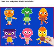 hoojojo 12pcs SSS Character Felt Story Set, Interactive Educational Toy, Role Play Props, Classroom Games, Reusable Felt Board Accessories, Suitable For Classroom And Home Learning, Back To School Essential - Multicolor - View 3