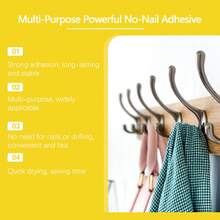 Multi-Purpose Nail-Free Adhesive, Easy Installation For Wood, Metal, Ceramic, Plastic Indoor Decor - A - View 5