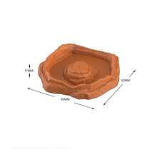 Bát nước cho bò sát giả đá, có sẵn màu đen, xám và nâu bằng nhựa resin, phù hợp để trang trí chuồng nuôi và môi trường sống cho các loài bò sát như rùa, thằn lằn và rồng râu. - Loại A - Xem 11