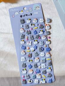 Cute Animal 3D Bubble Stickers, Adorable Cartoon Planner Stickers, DIY Diary Stationery Stickers Decoration, Aesthetic Art - Multicolor - View 13