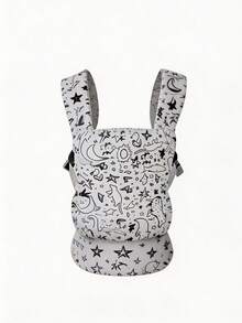 1pc Leopard Print Front & Back Dual-Use Ergonomic Baby Carrier With Waist Support, Adjustable Shoulder Straps To Reduce Back Pressure, Suitable For Home And Outdoor Use - Baby Leopard Print Baby Carrier - View 9