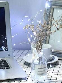 White Copper Wire Fairy String Lights, Flexible Lighting To Create Romantic Atmosphere, Home Decor Room Decor Wedding Party Holiday Decoration, Wedding Decor Birthday Graduation Decoration, Indoor Decorative Lights Suitable For Daily And Halloween Use - Copper Wire Lamp White Light - View 11