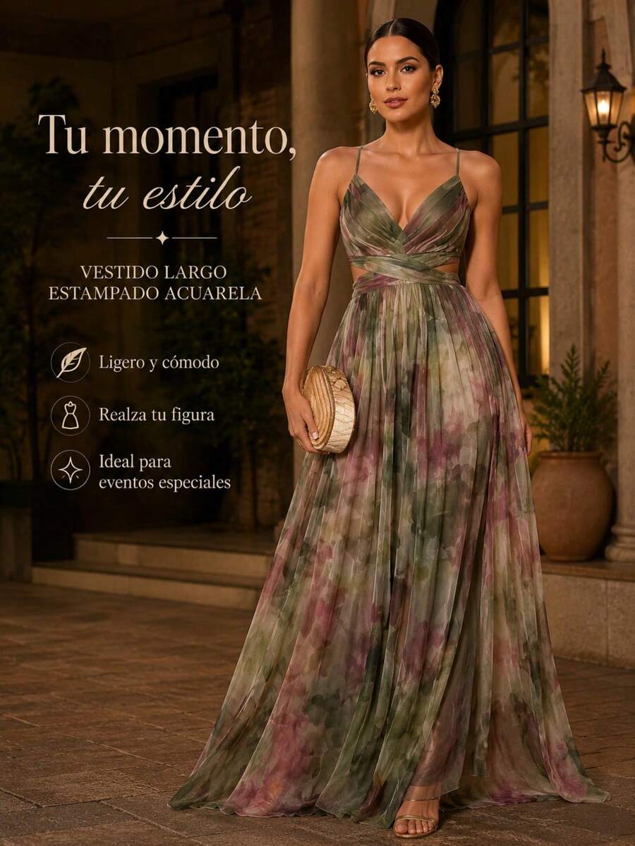 Women Plus Prom Dresses - Army Green - View 1