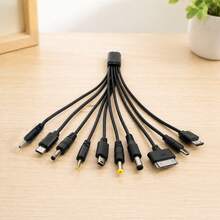 10-In-1 Universal Multi-USB Charging Cable, Multi-Plug Connector Adapter With Type C, Micro USB, Mini USB And DC Interfaces (5.5/4.0/3.5/2.5/2.0), Suitable For Phones, Tablets And Home Electronic Products - Multicolor - View 5