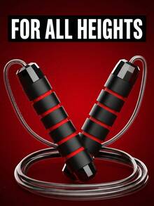 Tangle Free Steel Jump Rope With Anti Slip Grooved Grip Adjustable Weighted Jump Rope For Unisex Adults Durable Jump Rope Ideal For Daily Cardio Workout Weighted Jump Rope Home Exercise Equipment Weight Loss Gym Workout Equiment - Jump Rope - View 9