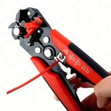 Multifunctional Cable Crimping And Stripping Tool - Automatic Wire Cutter And Stripper, Suitable For Electrical Work, Black - A-Red Black - View 9