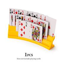 1pc/2pcs/4pcs Poker Card Holder, Curved Design Hands-Free Card Stand, Suitable For Elderly And Arthritis Patients, Stackable Plastic Card Storage Rack, Ideal For Family Game Night Party Card Games - View 27